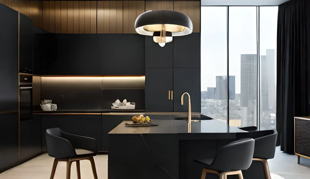 Custom kitchen cabinets designed for residential spaces by Infinito Woodcraft.